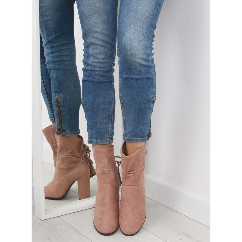 Kozačky na širokém podpatku růžové 1318 růžové růžový 2 Kozačky na širokém podpatku růžové 1318 růžové růžový 2