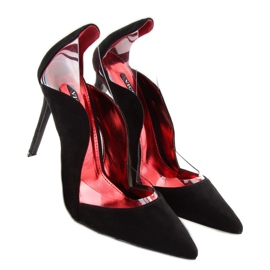 Černé špendlíky s průhlednými vložkami černá 1