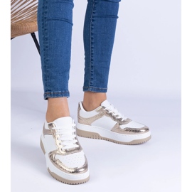 Zlaté tenisky na husté podrážce zlatý 1