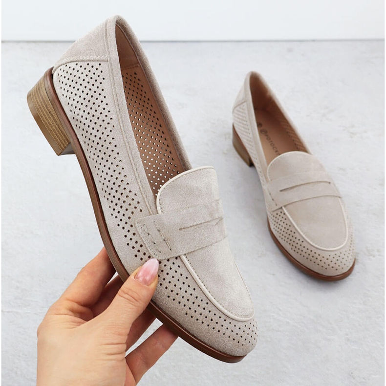 Lords Openwork Shoes, Beige Potocki SZ12585 béžový 1