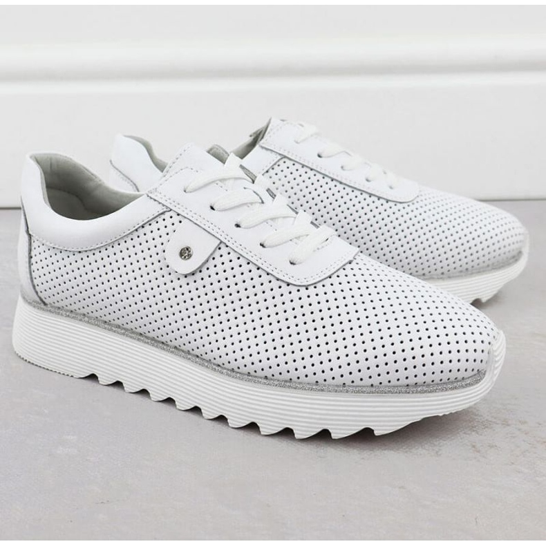 S.Barski Boty na platformě S. Barski LR51-629 WHITE bílý 2