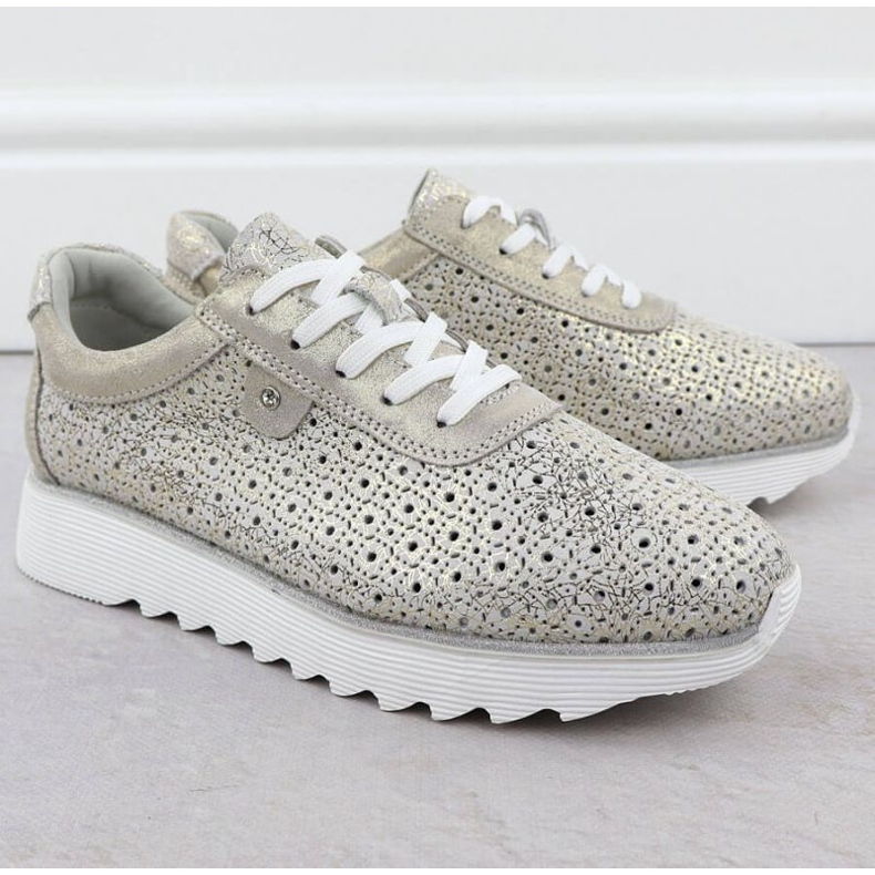 S.Barski Sportovní boty na platformě S. Barski LR51-927 PLN zlatý 2