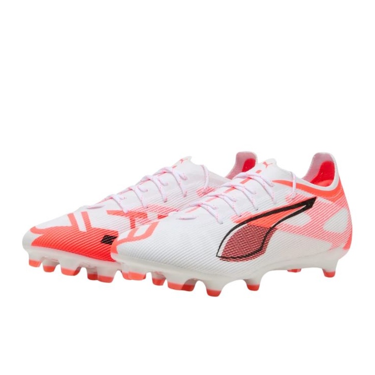 Puma Ultra 5 Pro FG/AG 108161 01 Bílé fotbalové boty bílý 1