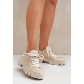 Sneakers Sportovní boty na platformě Chebello 4632 Gold zlatý 2