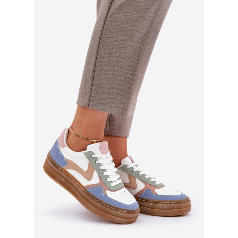 Dámské se plíží s třpytem na platformě modré modrý 1