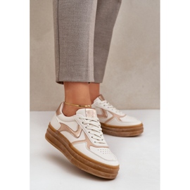 Dámské plížení na platformě Beige béžový 2