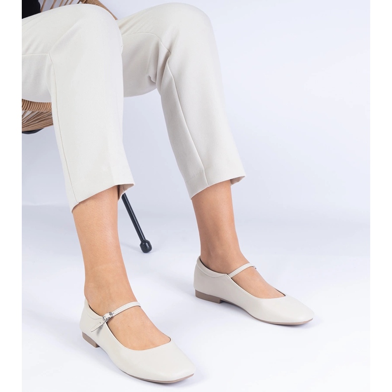 Beige Classic Eco -Teather Ballerinas béžový 1