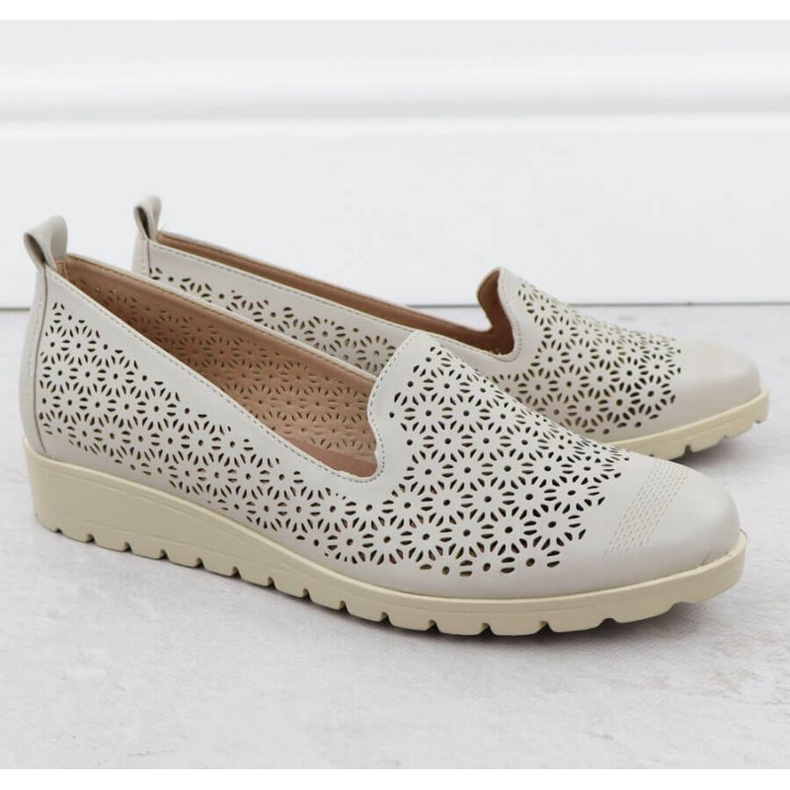 M.Daszyński Boty na M. Daszyński MR1628-20 v květech šedá 2