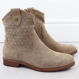 Openwork Cowboy Boots S.barski Hy51-063 Beige béžový 2 Openwork Cowboy Boots S.barski Hy51-063 Beige béžový 2