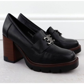 Potocki Boty Moccasin na Postocki Post v SZ12403 WOL287 černý 2