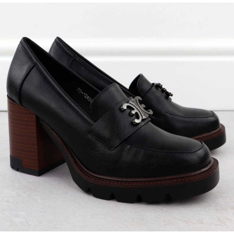 Potocki Boty Moccasin na Postocki Post v SZ12403 WOL287 černá 2