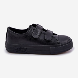 Dětské kožené tenisky na suchý zip Big Star KK374054 Black černý 1