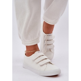 Tenisky s nízkým suchým zipem pro mládež bílý 1 Tenisky s nízkým suchým zipem pro mládež bílý 1