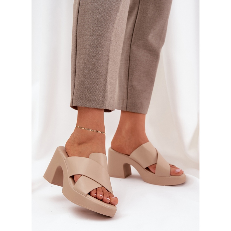 Lightwear flip -flops na ekologickém sloupku béžový 2