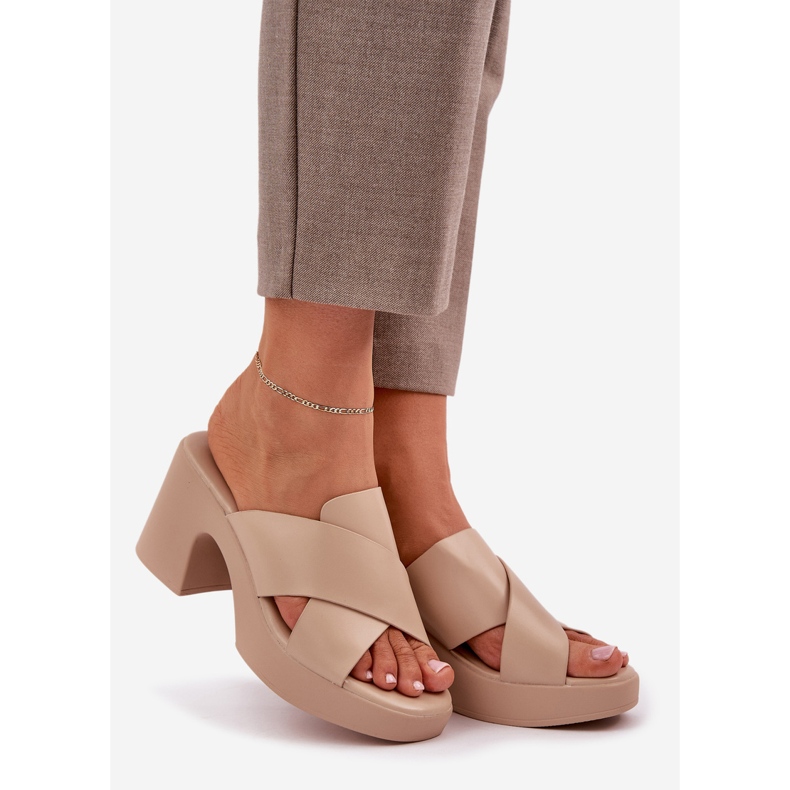 Lightwear flip -flops na ekologickém sloupku béžový 1