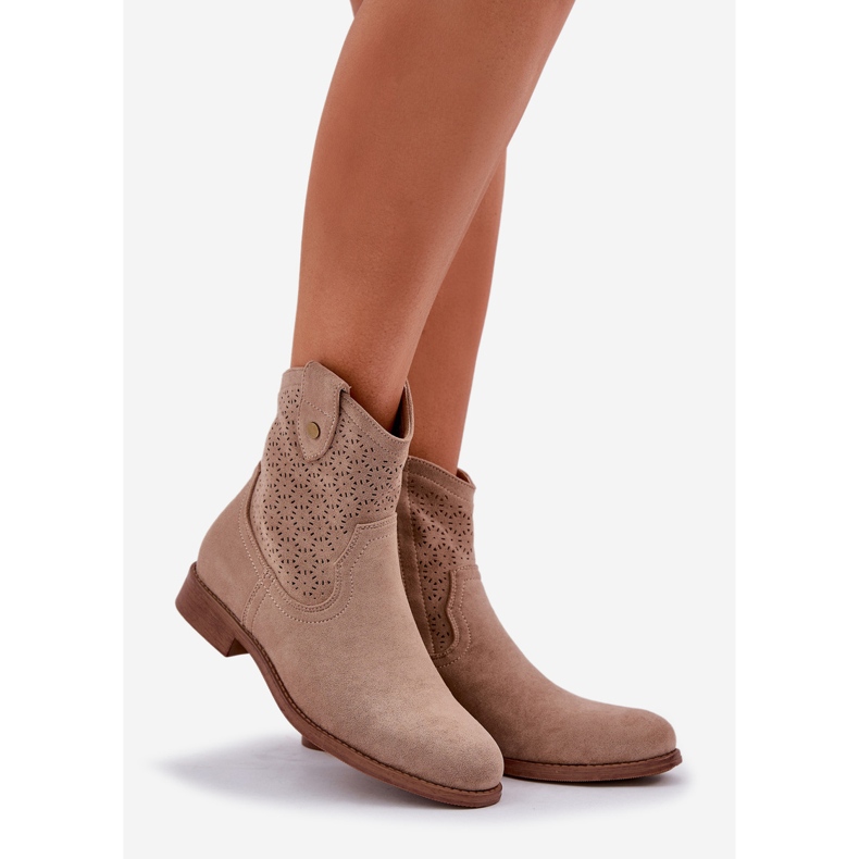 S.Barski Otevřené ploché podpatky béžový 1 S.Barski Otevřené ploché podpatky béžový 1