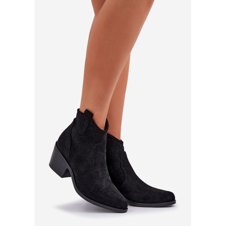 Cowboy Boots for Eco Suede Oliazowe S.Barski HY51-061 Black černý 1