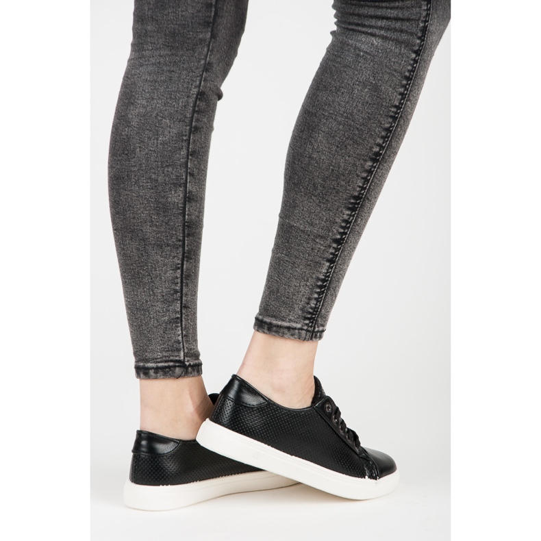 Prolamované tenisky černá 1