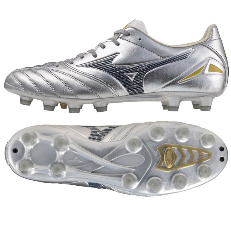 Mizuno Morelia Neo IV Pro Mg P1GA253404 Fotbalové boty stříbro 1