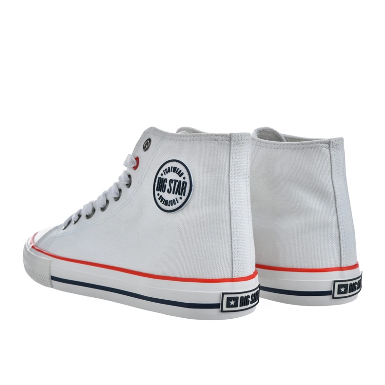 Big Star Sneakers Dámské vysoké boty Velká hvězda NN274660 WHITE bílý 2