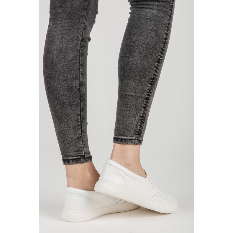 Prolamované slipy bílý 1