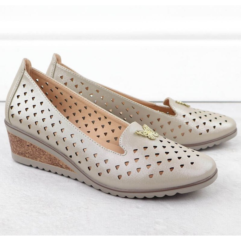 Vinceza Openwork boty ve Vincez 58472 Jan359 zlatý 2