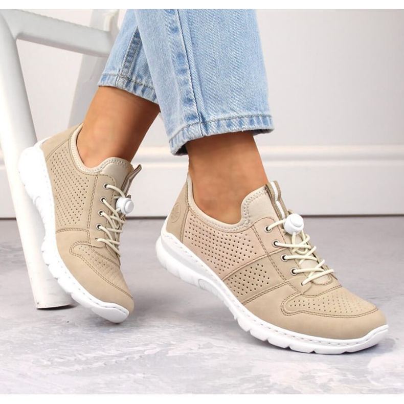 Rieker L3254-62 Béžové sportovní boty béžový 2