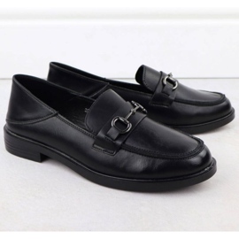 Boty moccasin s dekorací Vinceza 18107 černá 2 Boty moccasin s dekorací Vinceza 18107 černá 2