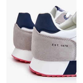 Pánské sportovní boty paměť pěna Big Star LL174160 WHITE s šedou bílý 2