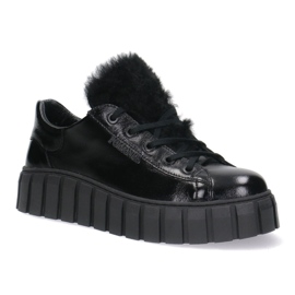 Dámské kožené boty Pollonus Black Pour 5-1578-005 černá 1