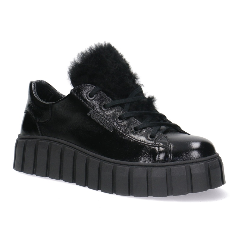 Dámské kožené boty Pollonus Black Pour 5-1578-005 černá 1