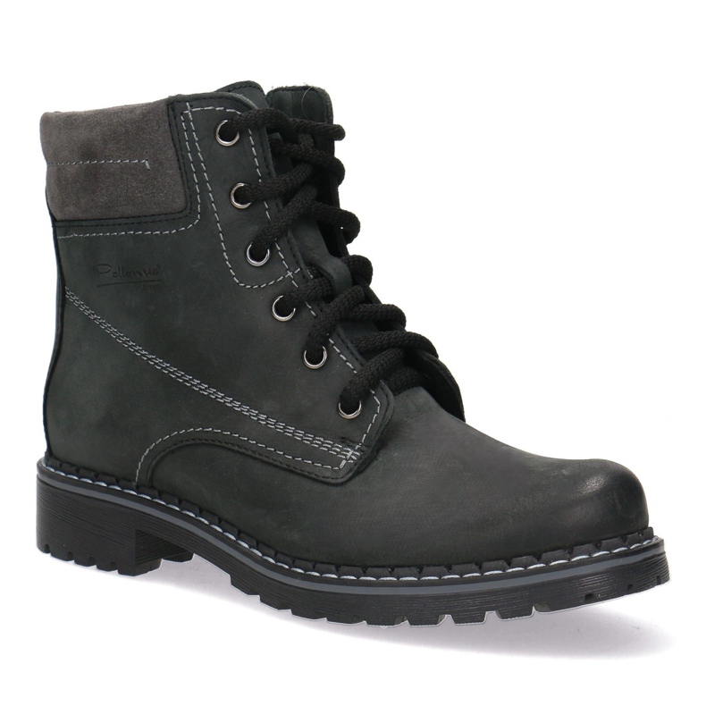Polbut Kožená kožená bota Pollonus Black 5-0739-015 černý 1