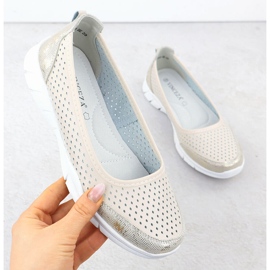 Kožené baleríny Openwork Comfort Beige Vinceza 95323 béžový 1 Kožené baleríny Openwork Comfort Beige Vinceza 95323 béžový 1