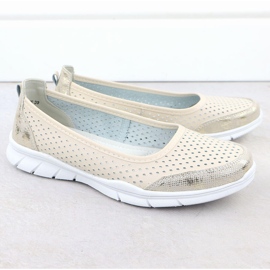 Kožené baleríny Openwork Comfort Beige Vinceza 95323 béžový 2 Kožené baleríny Openwork Comfort Beige Vinceza 95323 béžový 2