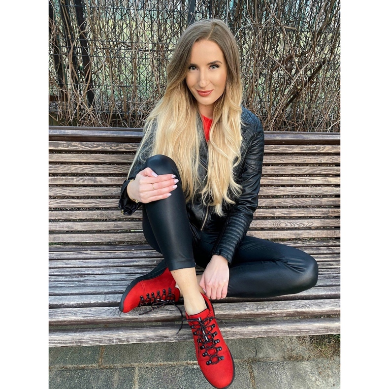 ButBal Dámské trekové boty 674BB červené 2 ButBal Dámské trekové boty 674BB červené 2