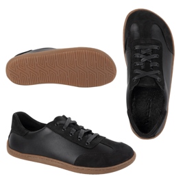 Bosé boty Minimalistické kožené Wasak 0744W Black černý 2