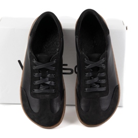 Bosé boty Minimalistické kožené Wasak 0744W Black černý 1