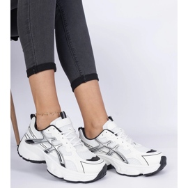 Černé dámské tenisky s masivní podrážkou bílý 2 Černé dámské tenisky s masivní podrážkou bílý 2