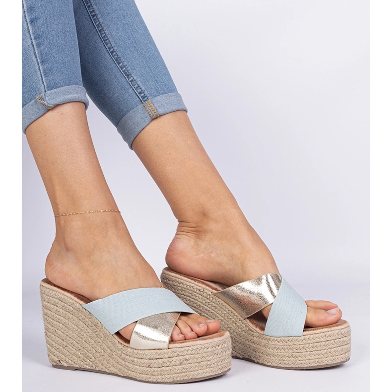Espadrille's Denim Flip Flip Flip modrý 1