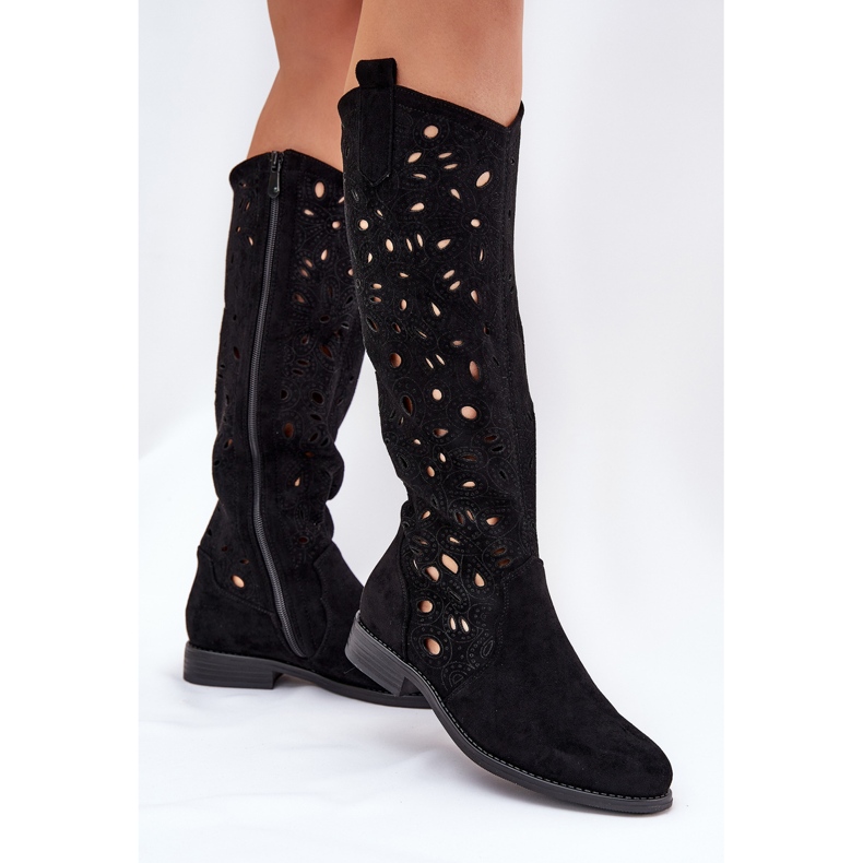 S.Barski Hy51-176 ploché boty s boty černá 2