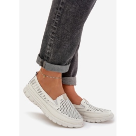 Evento Světle kožená otevřená mokamaty 24pb18-6870 bílá bílý 1 Evento Světle kožená otevřená mokamaty 24pb18-6870 bílá bílý 1