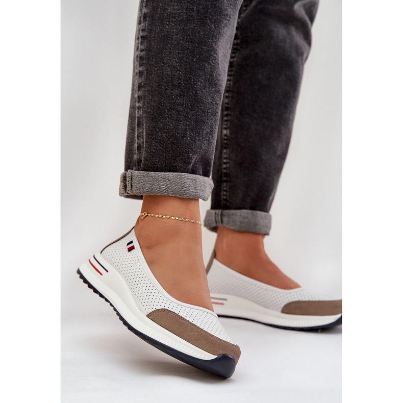 Ballerinas bílé kůže bílý 2