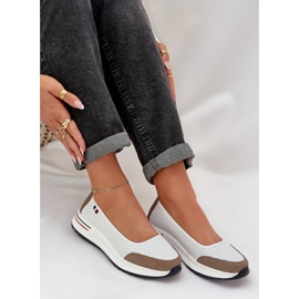 Ballerinas bílé kůže bílý 6