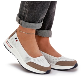 Ballerinas bílé kůže bílý 7
