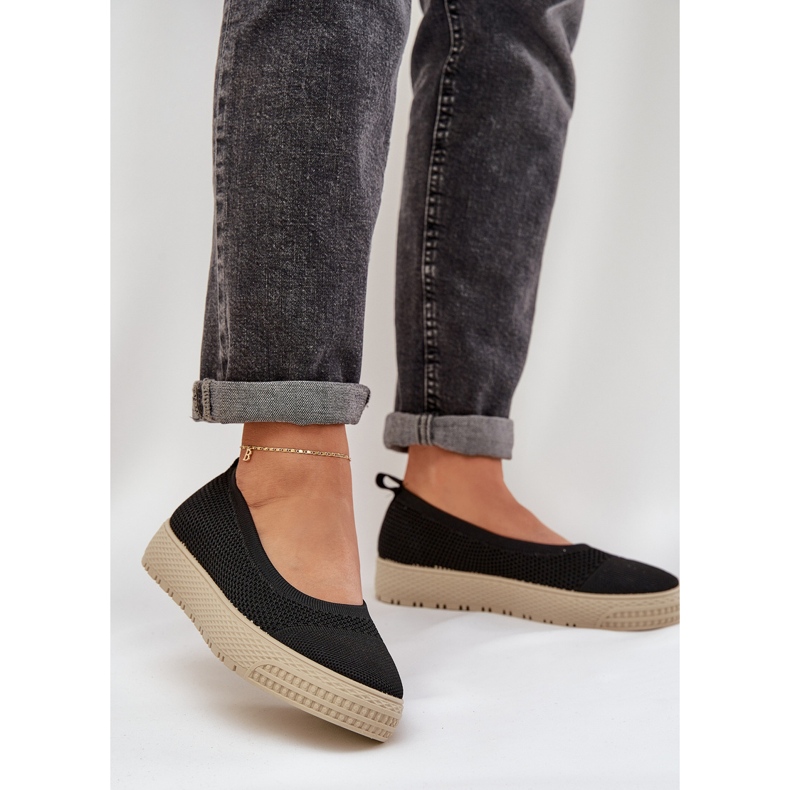 Slip-on dámské tenisky na platformě černé černý 2