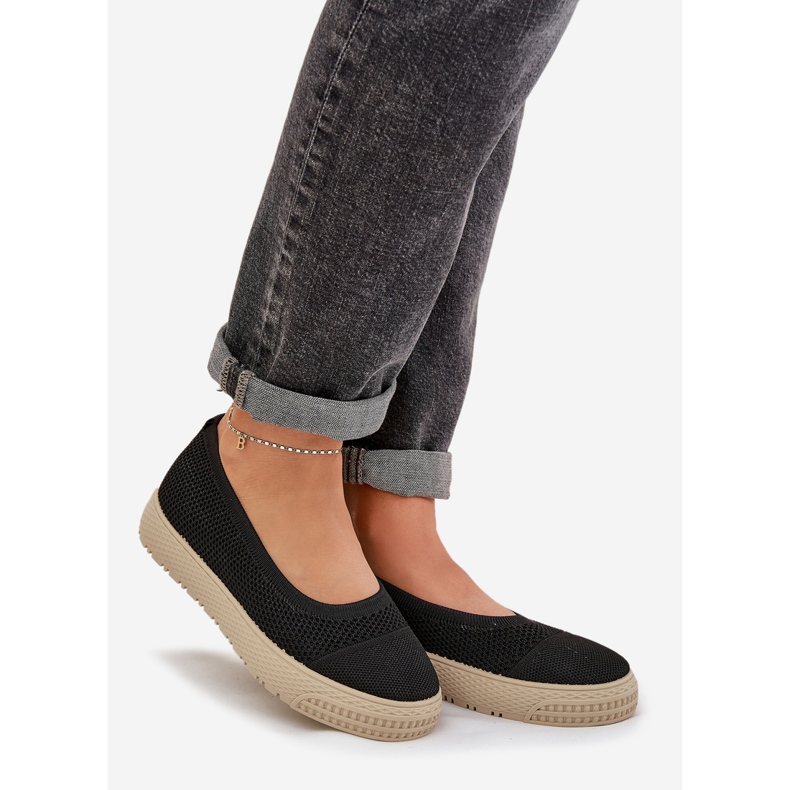Slip-on dámské tenisky na platformě černé černý 1