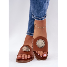 Ekologické ploché ploché žabky s dekorací velblouda hnědý 1