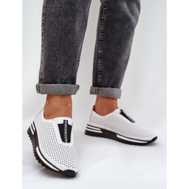 S.Barski Slockovaná dámská bota vyrobená z Natural Leather S. Barski LR51-672 WHITE bílý 2