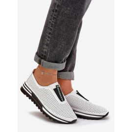 S.Barski Slockovaná dámská bota vyrobená z Natural Leather S. Barski LR51-672 WHITE bílý 1