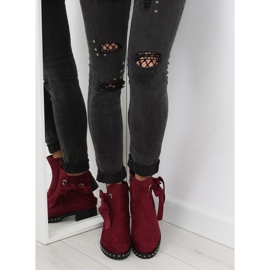 Kozačky Jodhpur kozačky vínové DR11798-64 víno červený 1